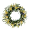 Puleo International 30 in. Artificial Poppy Floral Spring Wreath 1290-W30