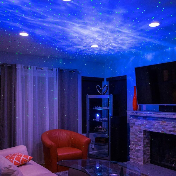 BlissLights Sky Laser Projector with LED Nebula Cloud Night Light Ambiance Indoor SKY-LITE-STN Home Depot