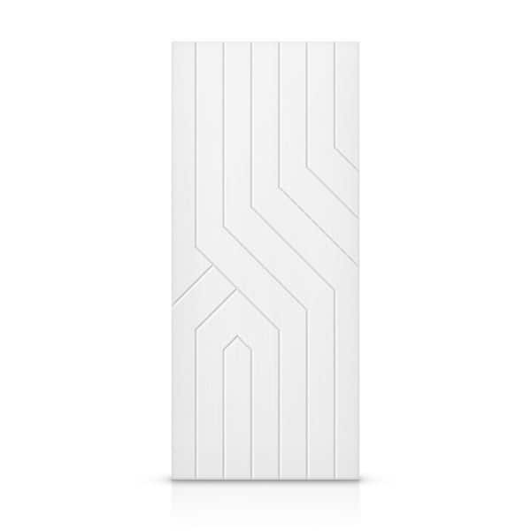 CALHOME 24 in. x 80 in. Hollow Core White Painted Composite MDF Interior Door Slab