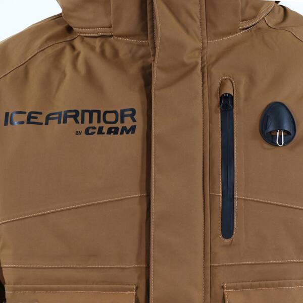 Clam Ice Armor Ascent Float Small Ice Fishing Parka Black and Brown 16889 -  The Home Depot