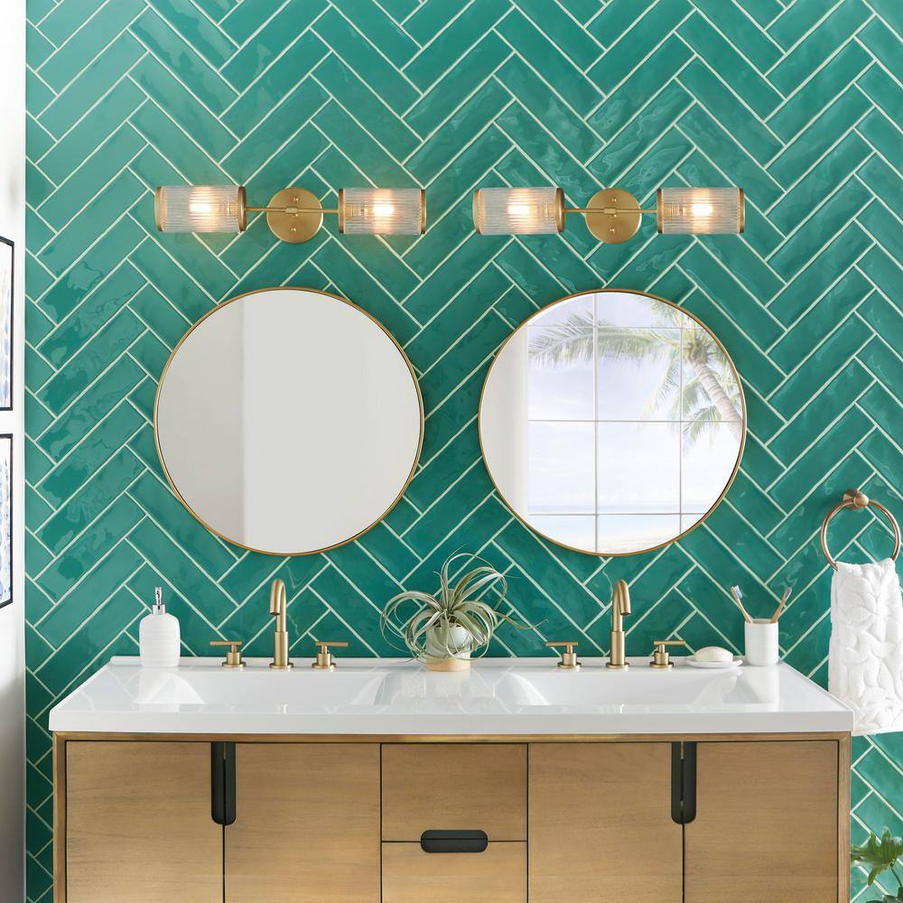 Brushed Gold 8-Inch Widespread 2-Handle Bathroom Faucet