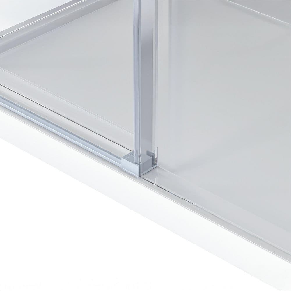 Bristol 48" x 32" Chrome Framed Rectangular Shower Kit