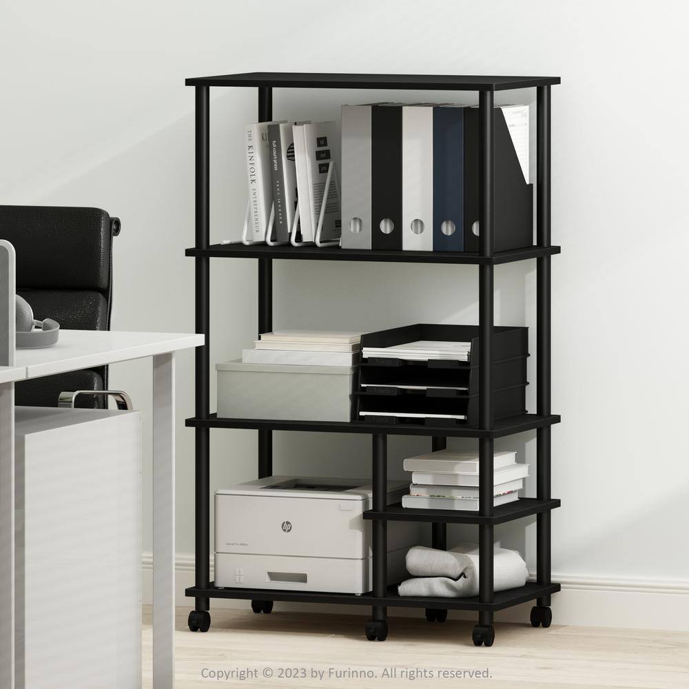Americano Black 5-Shelf PVC and Manufactured Wood Storage Unit