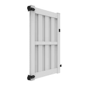 Whitney 4 ft. x 6 ft. White Vinyl Shadowbox Fence Gate