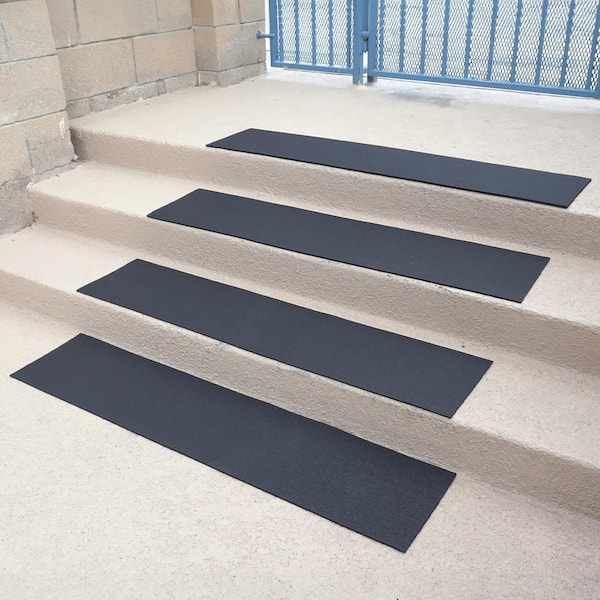 Rubber-Cal Elephant Bark Step Mats 5 mm x 48 in. x 10 in. (6-pack)- Stair Tread Cover