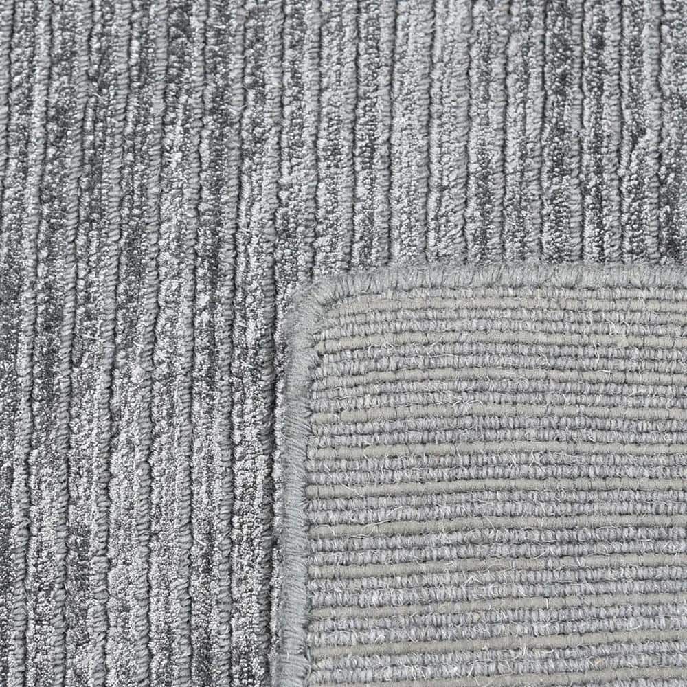 Elegant Cordi Dark Gray Hand-Knotted Wool-Blend 9' x 12' Area Rug