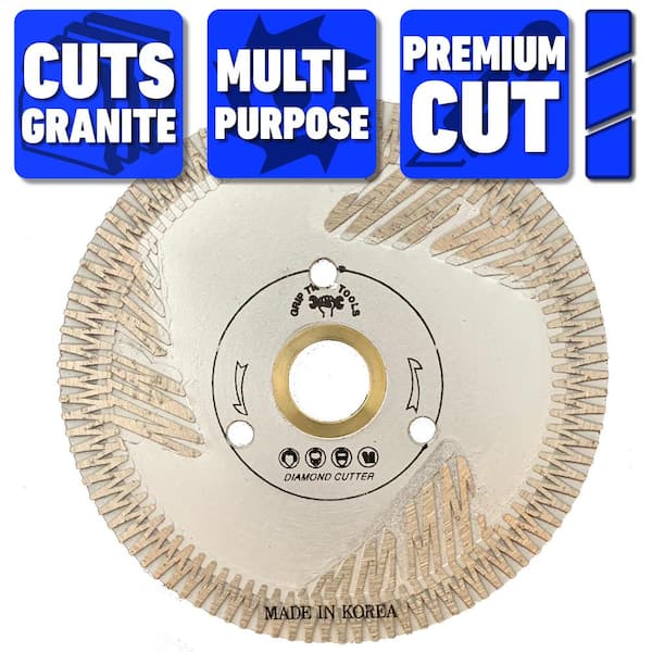 GRIP TIGHT TOOLS 4 in. Premium Deep Turbo Cut Diamond Blade for Cutting  Granite, Marble, Concrete, Stone, Brick and Masonry (10-Pack) - Yahoo  Shopping