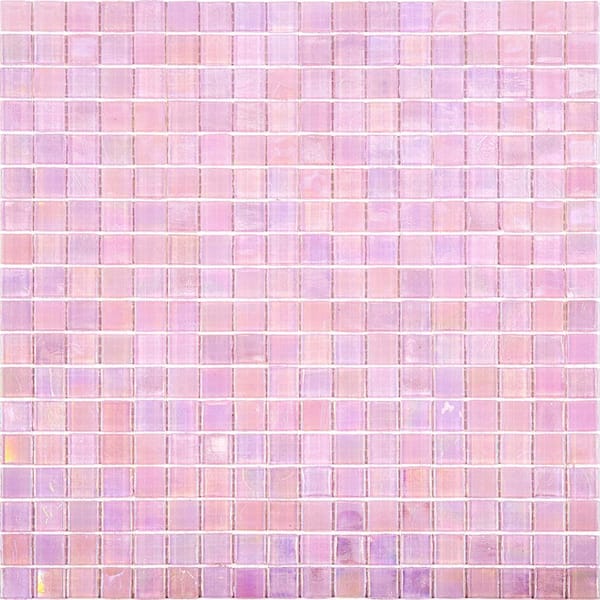 Apollo Tile Skosh 4 in. x 6 in. Glossy Pale Pink Glass Mosaic Uniform square Wall & Floor Sample Tile (0.13 sq. ft./Piece) (1-Pack)