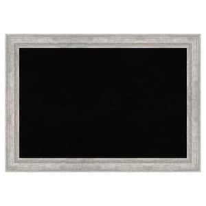 Angled Silver Wood Framed Black Corkboard 27 in. W. x 19 in. Bulletin Board Memo Board