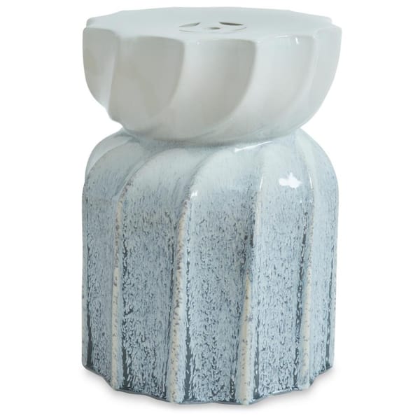 Signature DESIGN BY ASHLEY Michamere 17.5 in. Gray/Taupe Backless Ceramic Non-Upholstered Stool