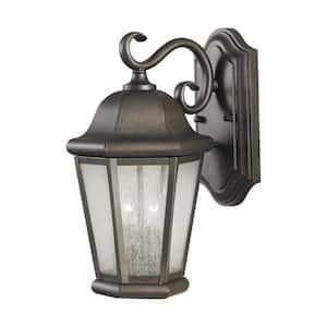 Martinsville 2-Light Corinthian Bronze Outdoor Wall Lantern