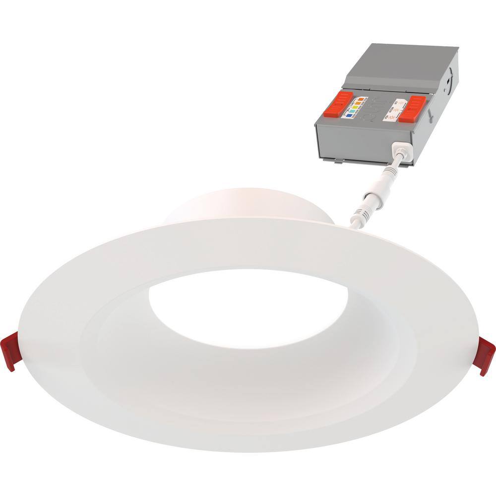 6-Inch Matte White Aluminum LED Recessed Lighting Kit