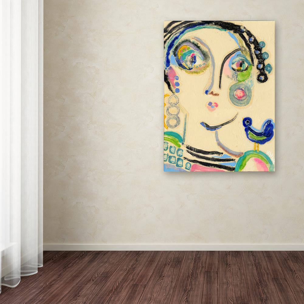 Wyanne Bluebird Abstract Canvas Art in Multicolor