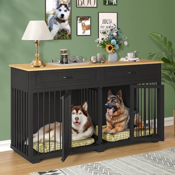 Large Furniture Style Dog Crate With Removable Irons, XXL