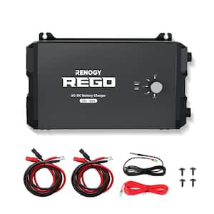 Rego 12-Volt 60 Amp 800-Watt DC-DC Solar Battery Charger for AGM SLD Flooded Gel Lithium, Plug and Play Connection