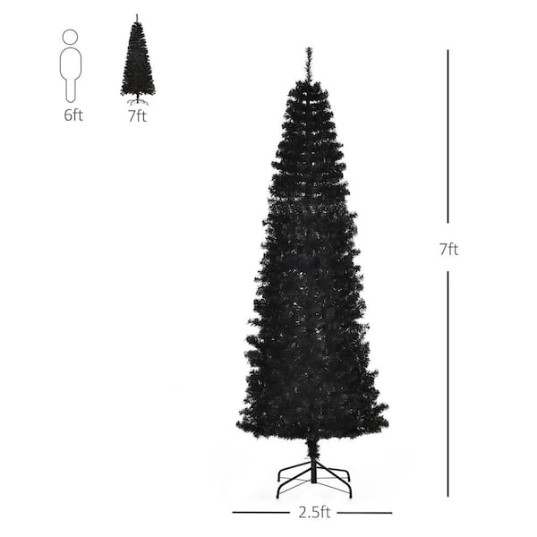 6ft Pre lit 170 LED 555 Snow Tips Tree Artificial Christmas Slim Tree Xmas Stand 