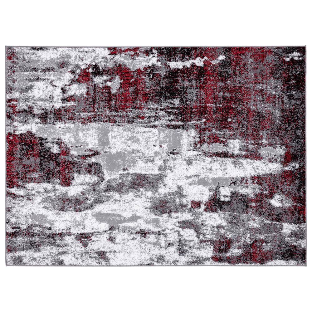 Luxe Weavers Victoria Collection 9084 Red 6x9 Abstract Area Rug
