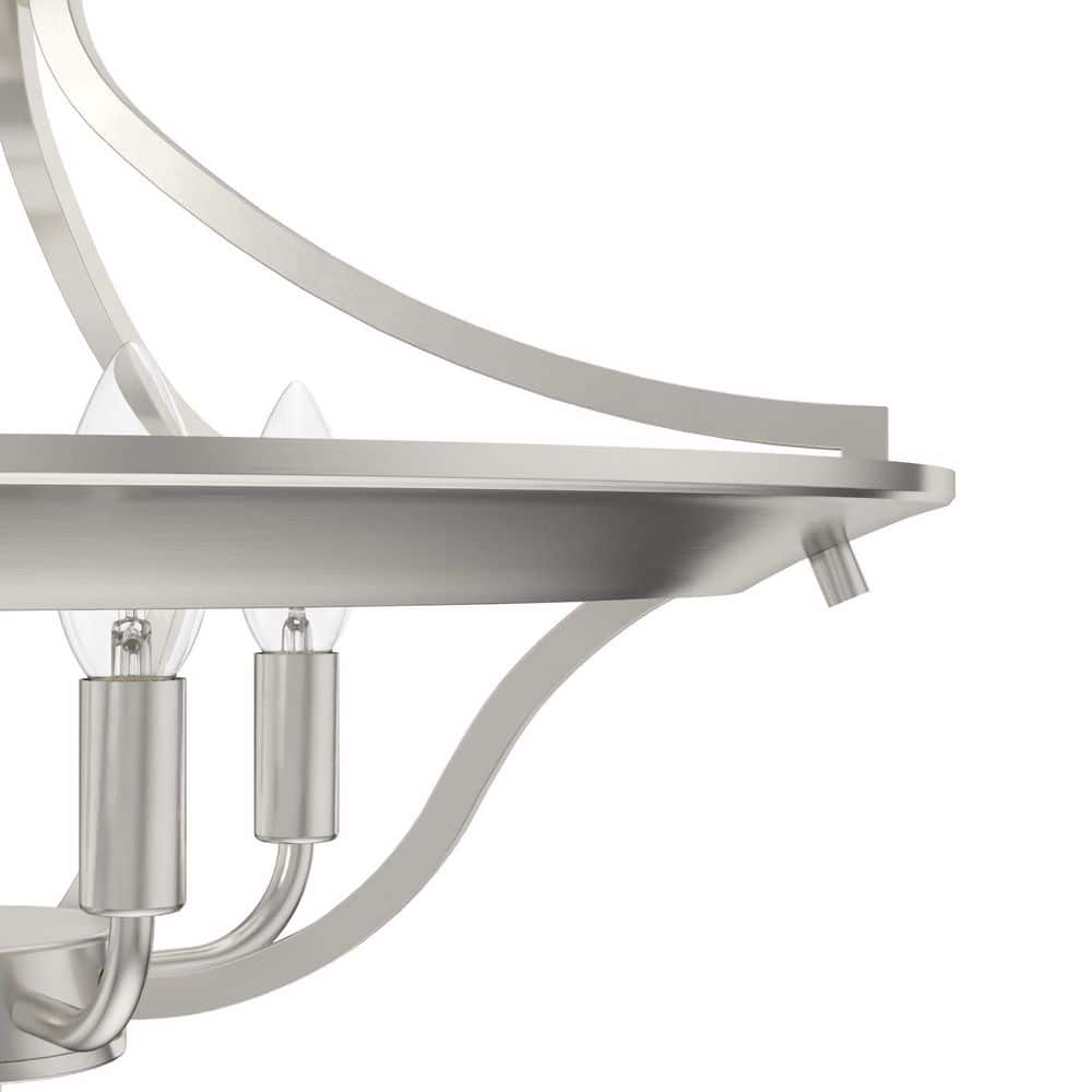 Perch Point Brushed Nickel 4-Light LED Semi-Flush Mount