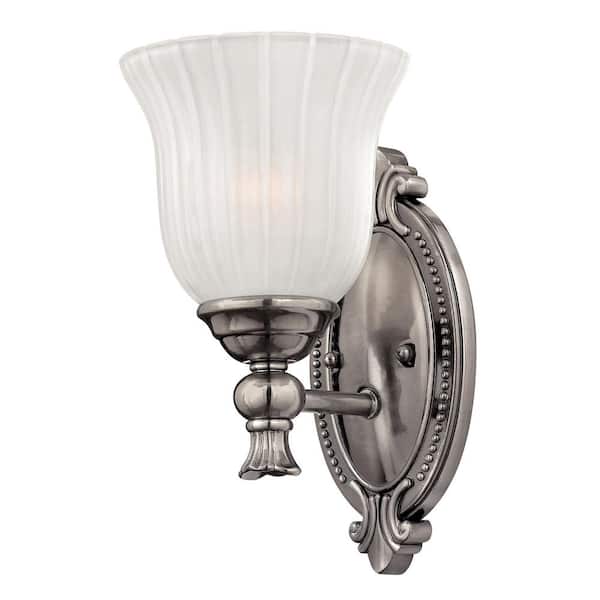 HINKLEY Francoise 6 in. 1-Light Polished Antique Nickel Vanity Light
