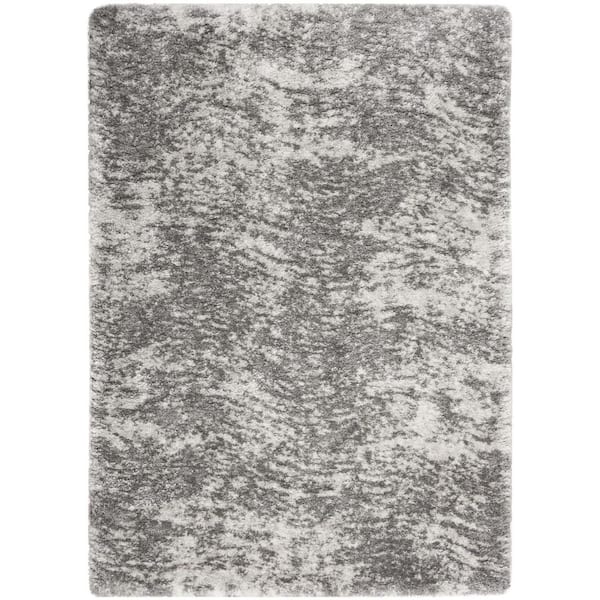 7 ft. x 9 ft. Multi-Colored Abstract Shag Area Rug
