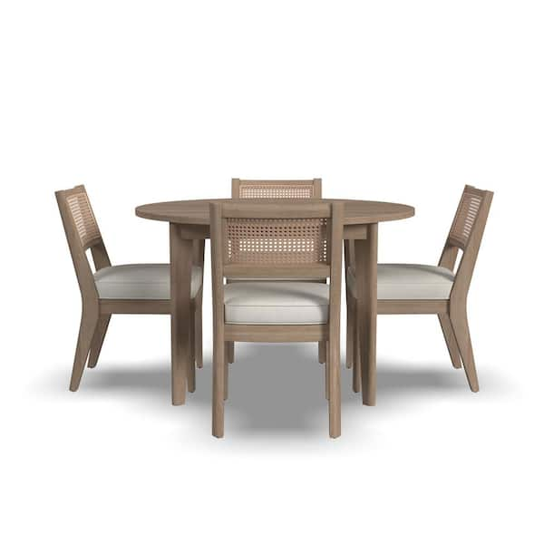 Modern wooden dining table with 4 chairs in light wood colour, oak  burlington