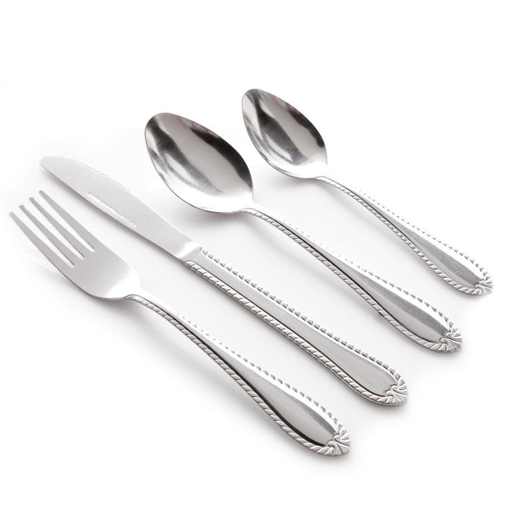 New Wilmington Polished Stainless Steel 24-Piece Flatware Set