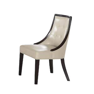 Nona Ivory Faux Leather Side Chairs (Set of 2)