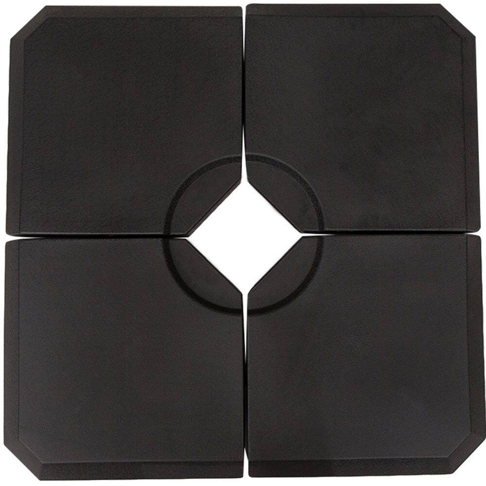 264 lb. 4-Piece Heavy Duty Cantilever Offset Patio Umbrella Base in Black, Easy to Fill with Water or Sand price history on PriceWatchPro