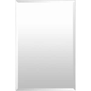 Contour 36 in. H x 24 in. W Modern Rectangle Silver Wall Mirror