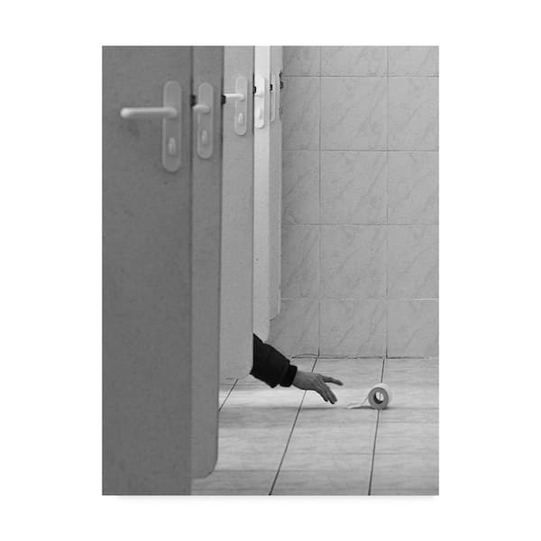 Trademark Fine Art The Washroom by Humusak Floater Frame People Wall Art 19 in. x 14 in.