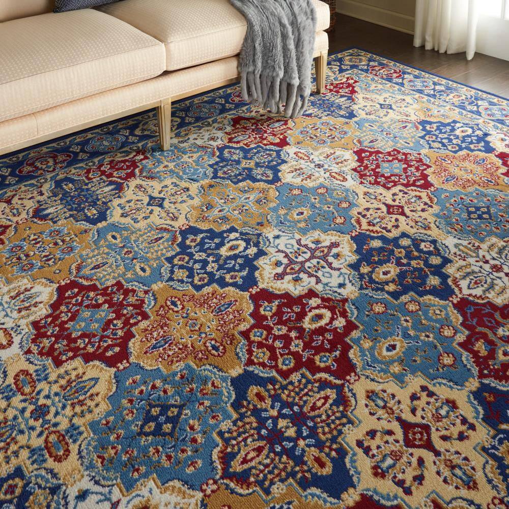 Grafix Persian Multicolor 8'6" x 12' Easy-Care Area Rug