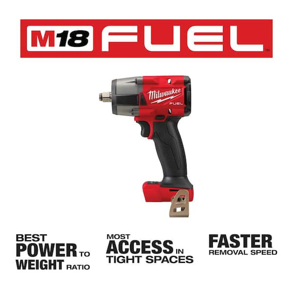 M18 FUEL GEN-2 18V Lithium-Ion Brushless Cordless Mid Torque 1/2 in. Impact Wrench F Ring w/5.0Ah Starter Kit