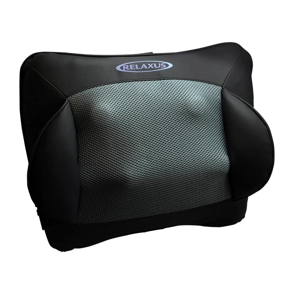 1byone Shiatsu Massage Pillow Massager with Heat Balls and Car Adapter,  Black