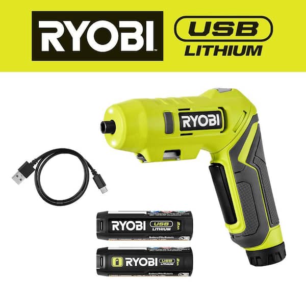 RYOBI USB Lithium Screwdriver Kit with USB Lithium 2.0 Ah Lithium Rechargeable Battery