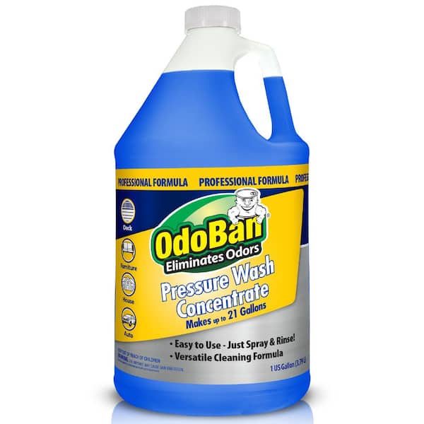 OdoBan 1 Gal. Pressure Wash Concentrate, Pro Strength Pressure Washer Soap/Detergent for Siding, Driveway and Concrete Cleaning