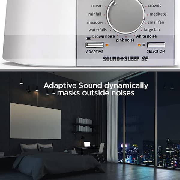 Sound+Sleep SE Special Edition High Fidelity Sleep Sound Machine with Real  Non-Looping Nature Sounds, Fan Sounds,White/Silver