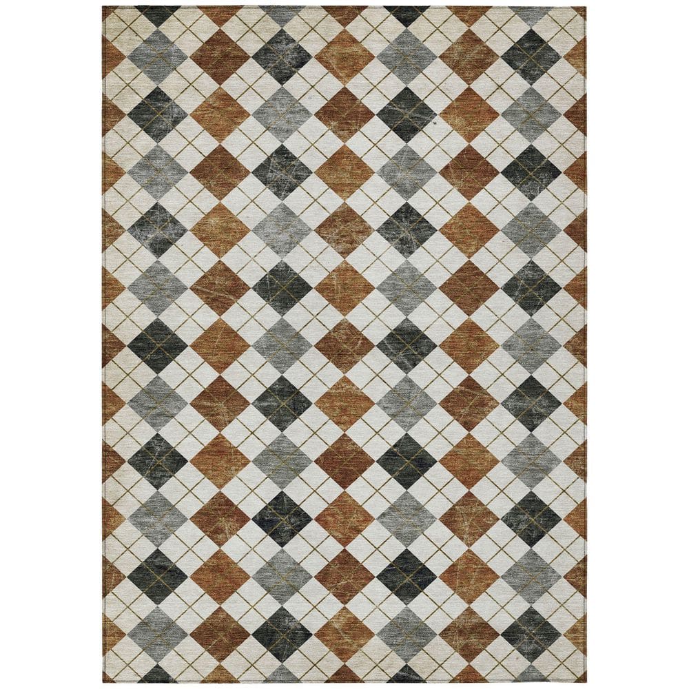 Chantille Machine Washable Indoor/Outdoor Abstract ACN2237 Terracotta 3 ft. x 5 ft. Area Rug price history on PriceWatchPro