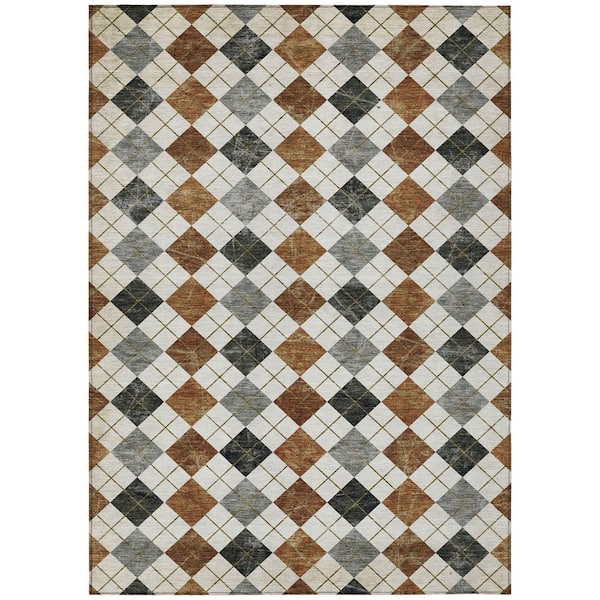 Addison Rugs Chantille Machine Washable Indoor/Outdoor Abstract ACN2237 Terracotta 3 ft. x 5 ft. Area Rug