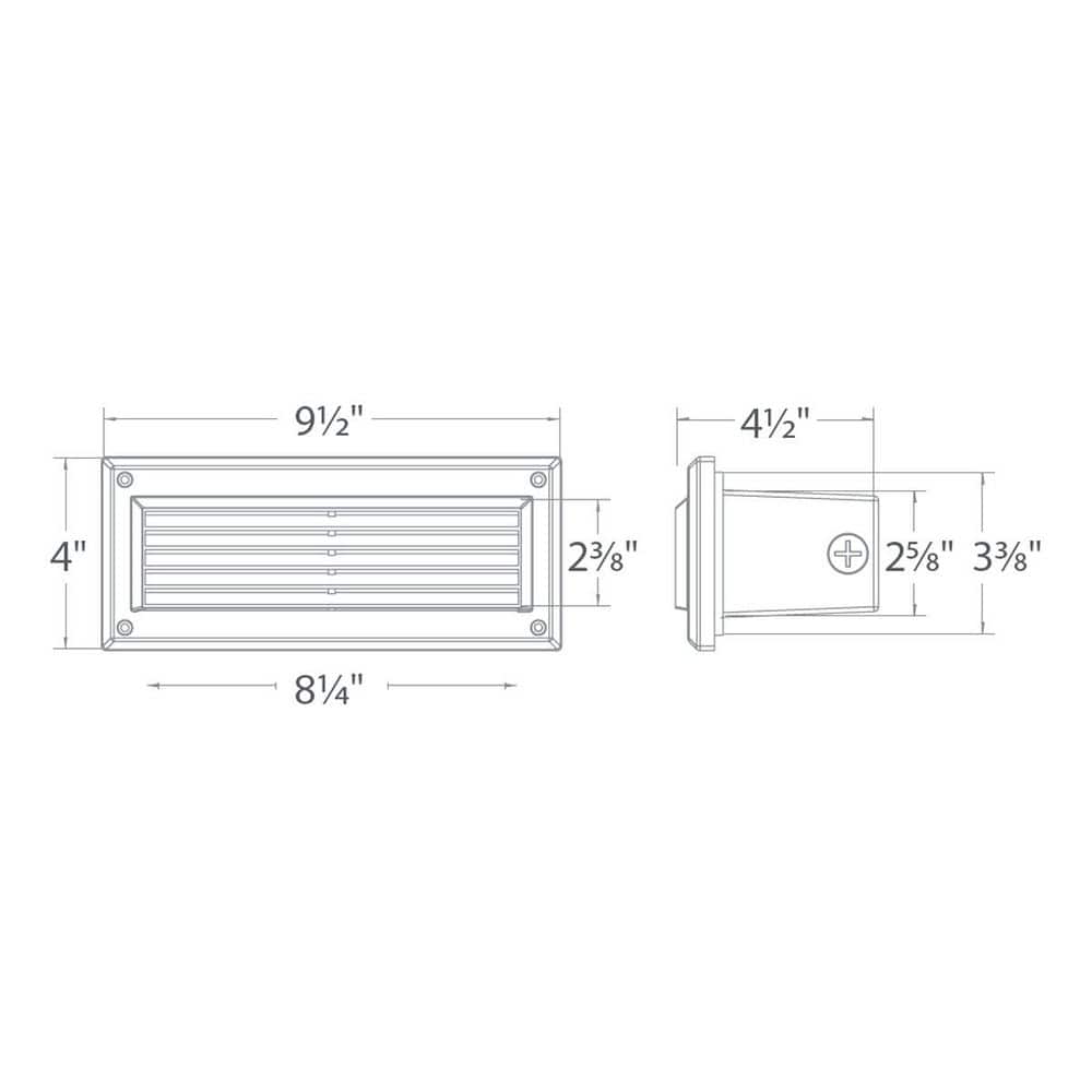 Architectural Bronze LED Outdoor Wall Light with Clear Glass