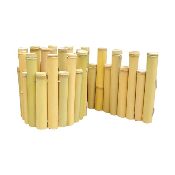 7.8" H x 40" L Bamboo Short Fence Outdoor Partition Flexible Decorative Garden Edging Border