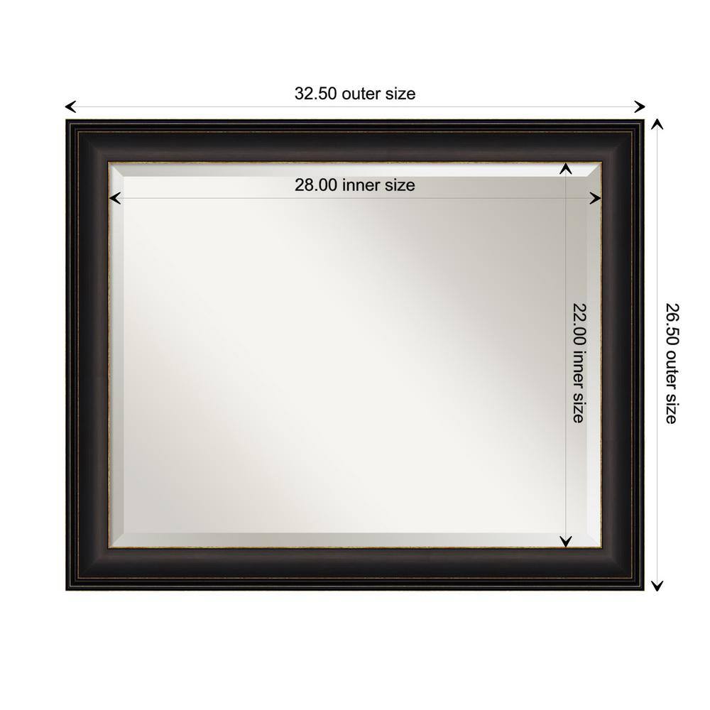 Trio Oil Rubbed Bronze Beveled Rectangular Wall Mirror