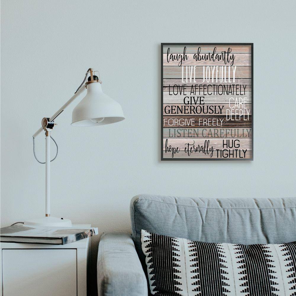 Live Joyfully Inspirational Quote Canvas Print with Black Frame, 24" x 30"