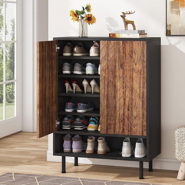 Tribesigns Shoe Storage Cabinet for Entryway Shoe Rack with Adjustable  Partition
