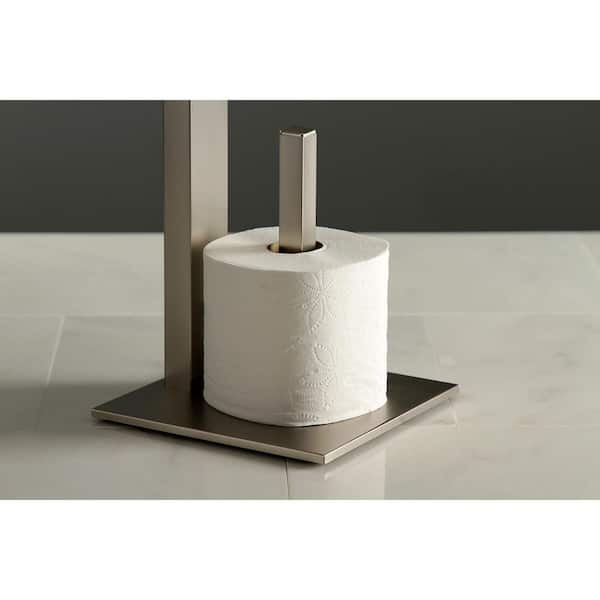 Edenscape Freestanding Toilet Paper Holder with Storage Shelf Matte Black -  Kingston Brass