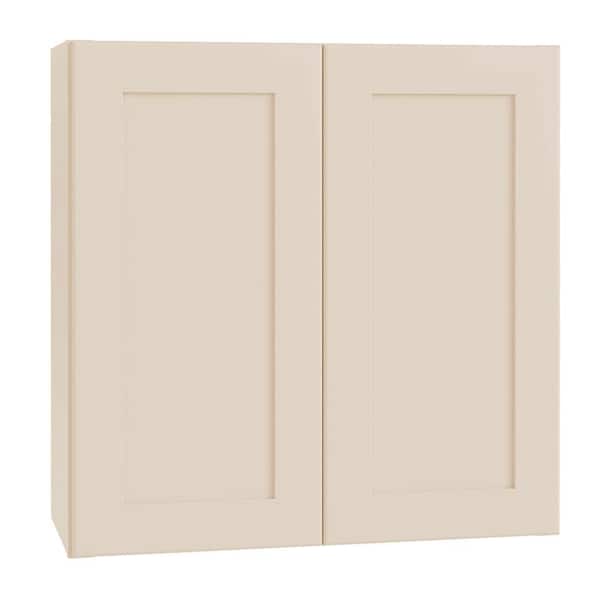 Newport 27 in. W x 12 in. D x 30 in. H Assembled Plywood Wall Kitchen Cabinet in Blended Cream with Soft Close