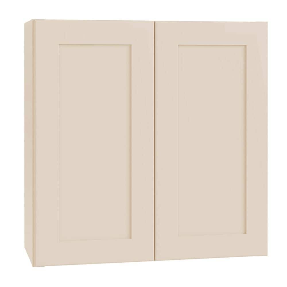 Newport 36 in. W x 12 in. D x 36 in. H Assembled Plywood Wall Kitchen Cabinet in Blended Cream with Soft Close price history on PriceWatchPro