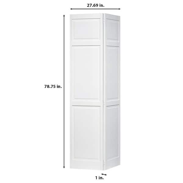 Kimberly Bay 28 in. x 80 in. Traditional 6-Panel White Solid Core