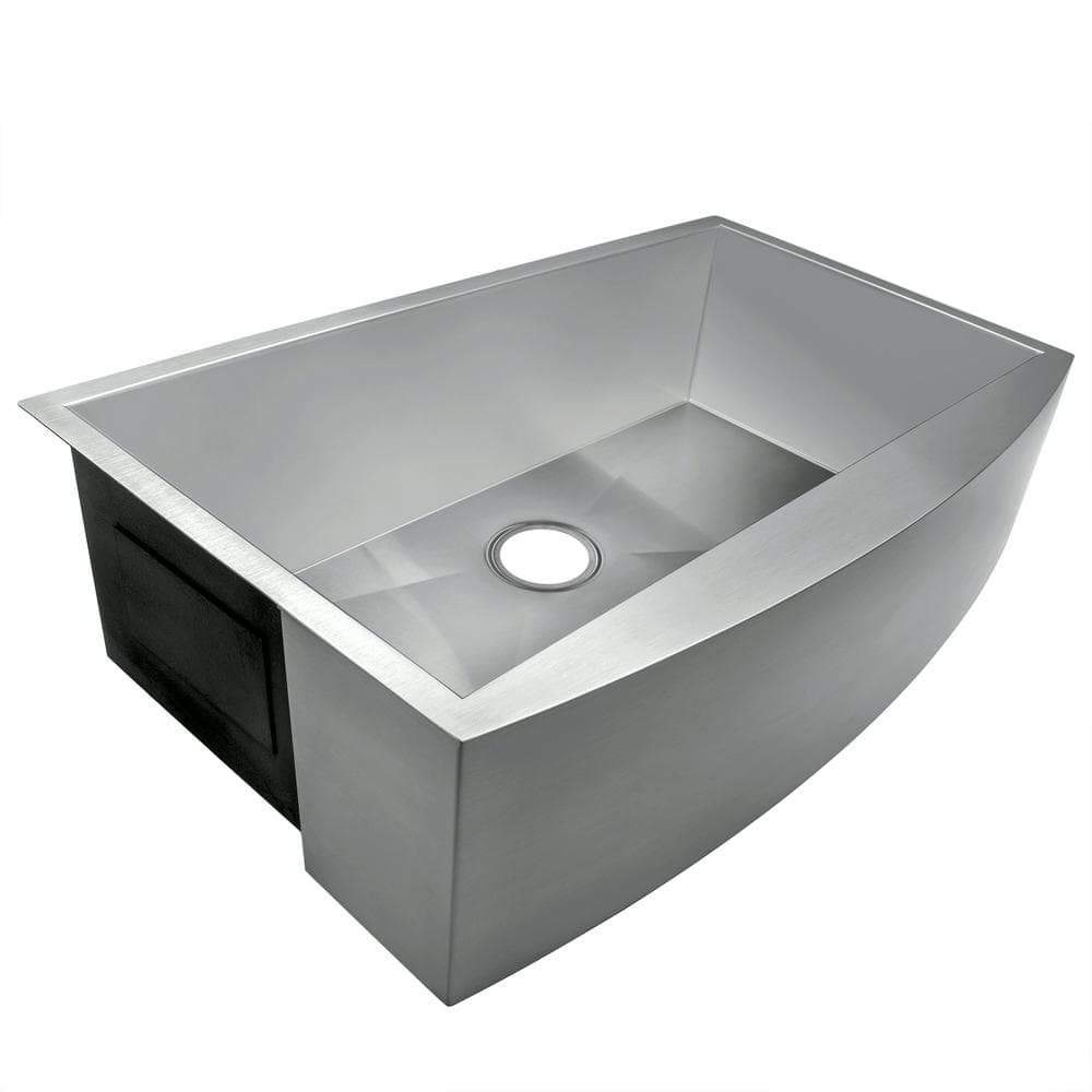 33-Inch Brushed Stainless Steel Farmhouse Kitchen Sink with Pull Down Faucet