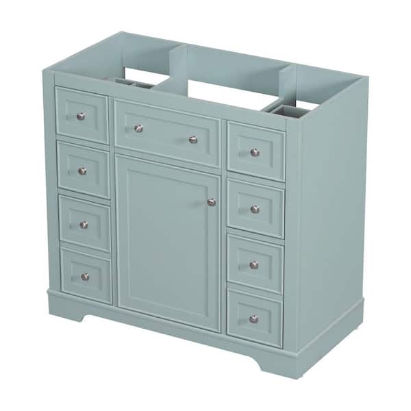 Qualler 35.6 in. W x 17.9 in. D x 33.4 in. H Bath Vanity Cabinet without Top in Green