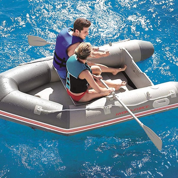 Bestway Caspian Pro 110 in. Inflatable 2 Person Boat Set w/ Oars and Pump  65047E-BW - The Home Depot